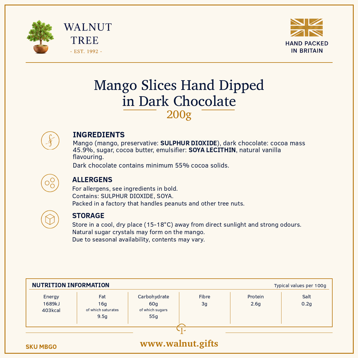 Dark Chocolate Dipped Mango Gift Box - Image 6