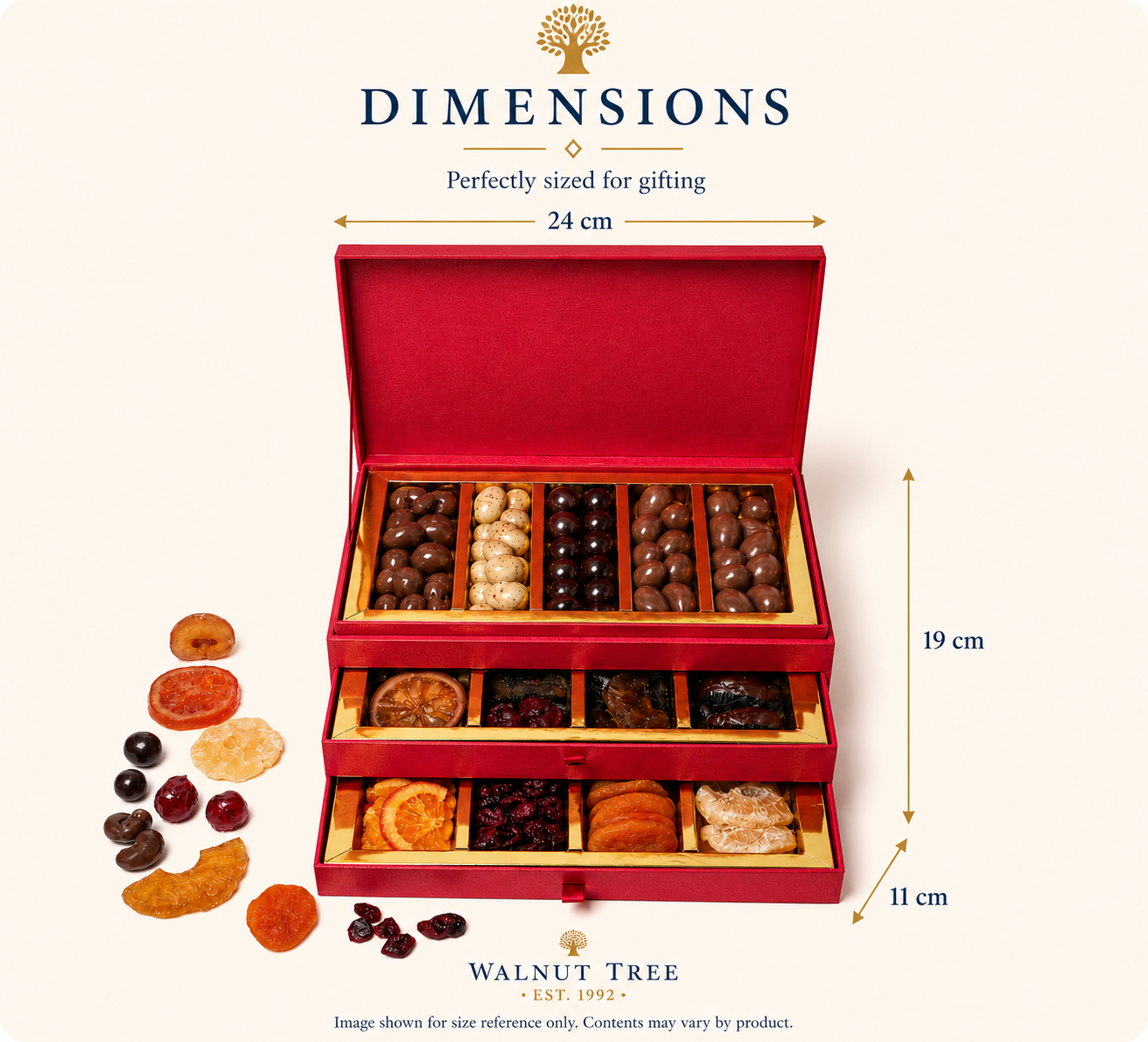 Walnut Tree The Luxe Two-Tier Jewel Box – product details, gift presentation and packaging information