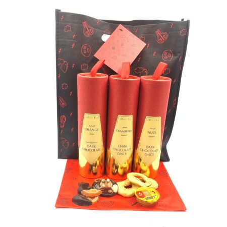 Luxury kosher chocolate scroll gift set with apple and honey