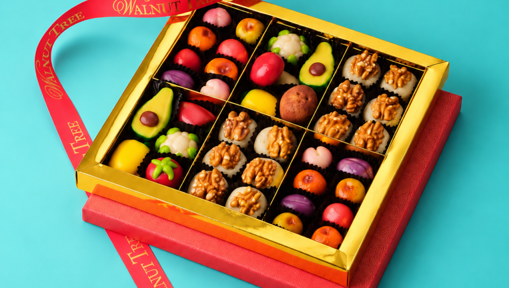 Luxury Christmas food gifts from Walnut Tree including chocolates, nuts and confectionery