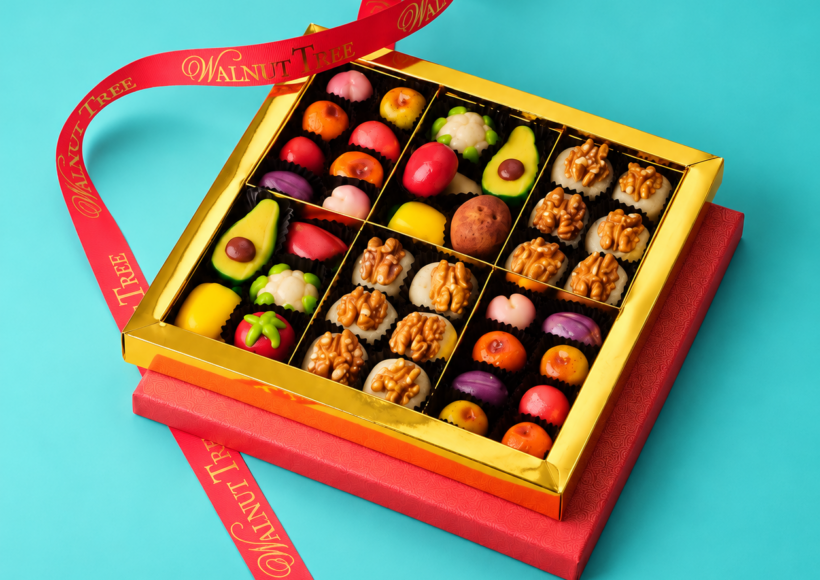 Luxury Christmas food gifts from Walnut Tree including chocolates, nuts and confectionery